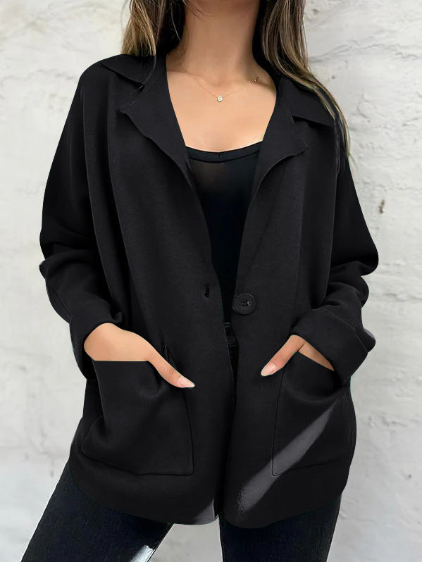 Damen oversized Blazerjacke mit praktischen Taschen und lässigem Schnitt Drune