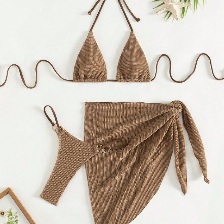 Damen Triangel-Bikini mit Wickelrock Drune