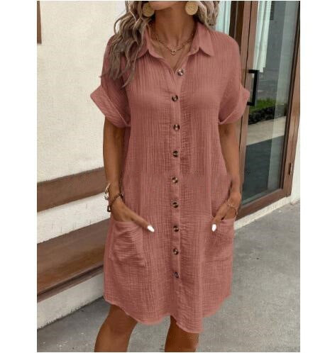 Damen Sommerliches Knopfkleid Drune