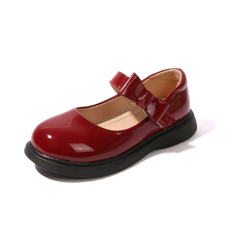 Mädchen Mary Jane Ballerinas mit dekorativem Schleifenakzent Drune