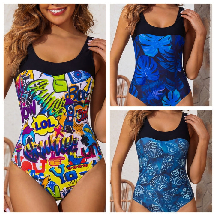 Damen Spaßiger Graphic-Badeanzug Drune
