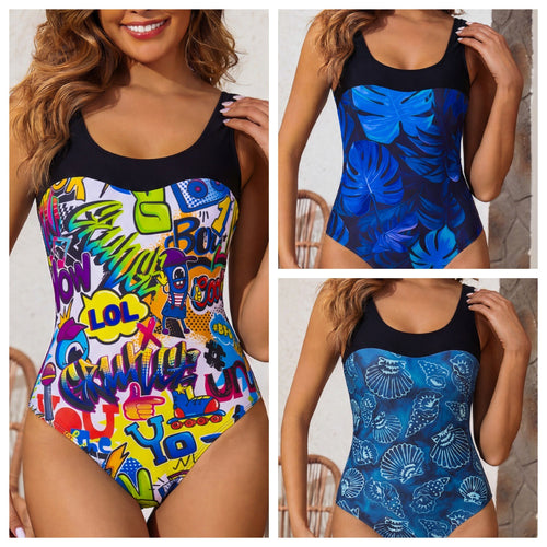 Damen Spaßiger Graphic-Badeanzug Drune
