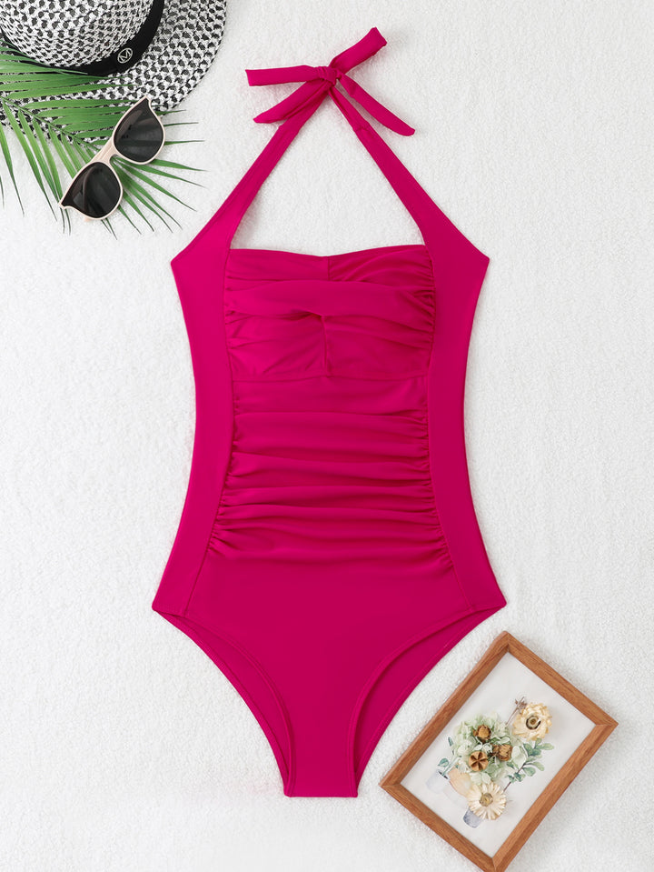 Damen Einteiler Badeanzug mit elegantem Rüschendesign Drune