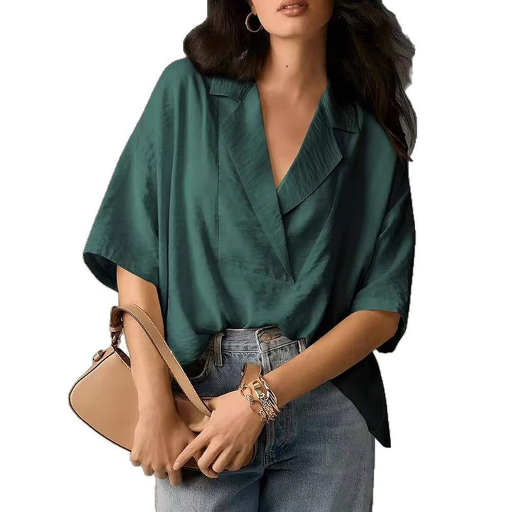 Damen Oversized Wickelbluse Drune