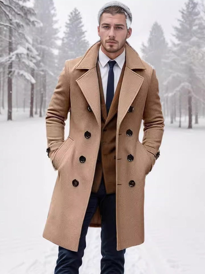 Herren eleganter Woll-Mantel Drune