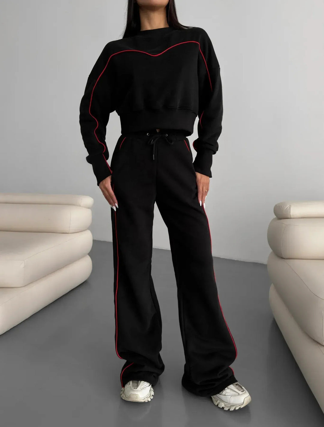 Damen stylisches und komfortables Trainingsanzug-Set Drune