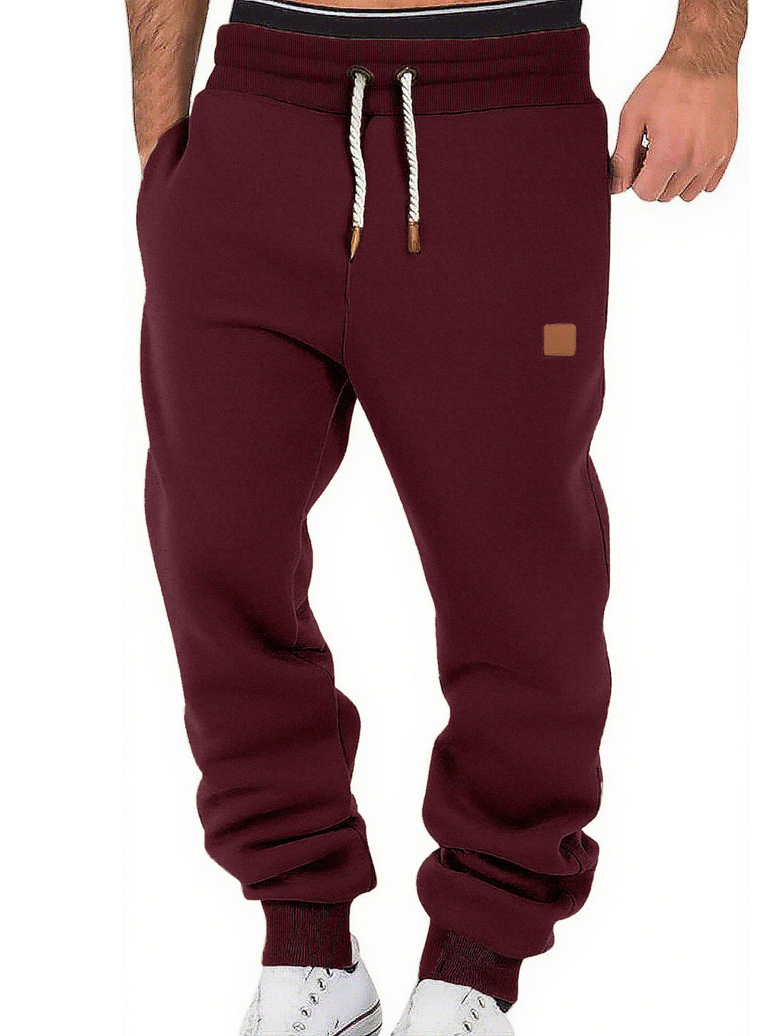 Herren nan komfortable Jogginghose aus hochwertiger Baumwollmischung mit elastischem Bund Kordelzug und Bündchen Drune