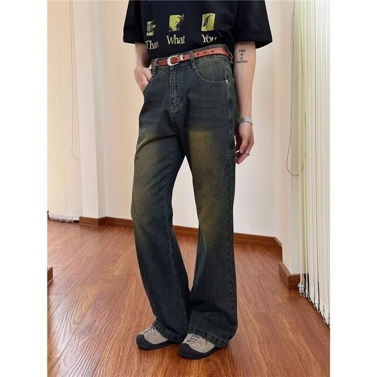 Herren Schlagjeans im Vintage-Stil mit hohem Bund und komfortablem Schnitt Drune