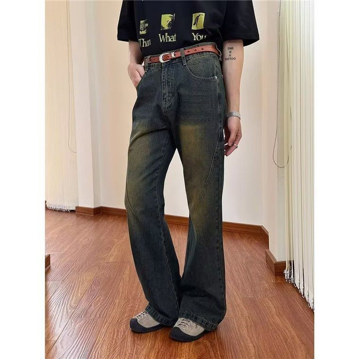 Herren Schlagjeans im Vintage-Stil mit hohem Bund und komfortablem Schnitt Drune