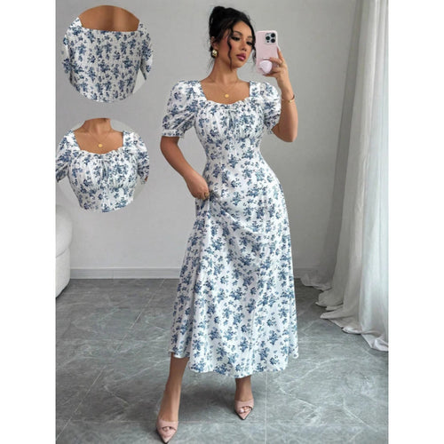 Damen Maxi-Kleid im romantischen Blumenmuster Drune
