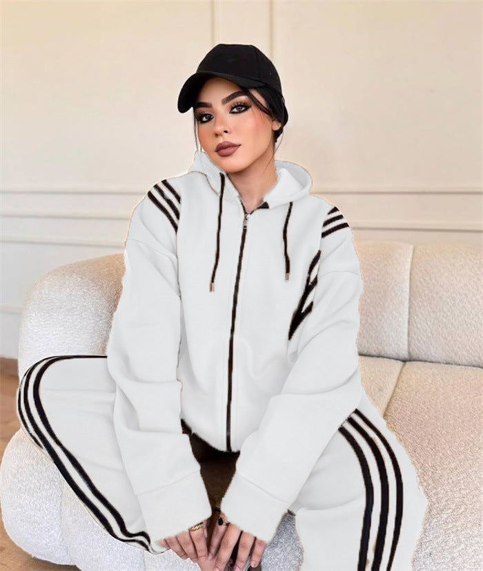 Damen Sportlicher Jumpsuit mit hohem Kragen und seitlichem Reißverschluss Drune