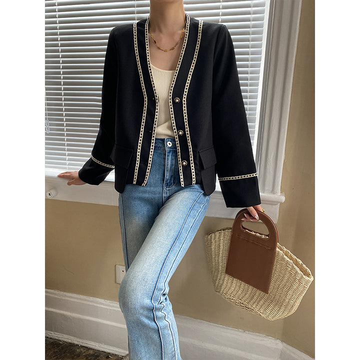 Damen Maßgeschneiderter Blazer mit dekorativem Besatz Drune