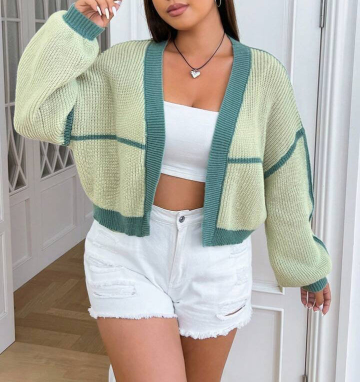 Damen Grobstrickjacke mit weit geschnittenen Ärmeln und auffälligem Design Drune