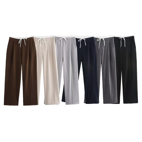 Damen elegante und bequeme Palazzo-Hose Drune