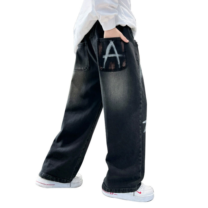 Unisex weite Denim-Hose im modischen Oversized-Style Drune