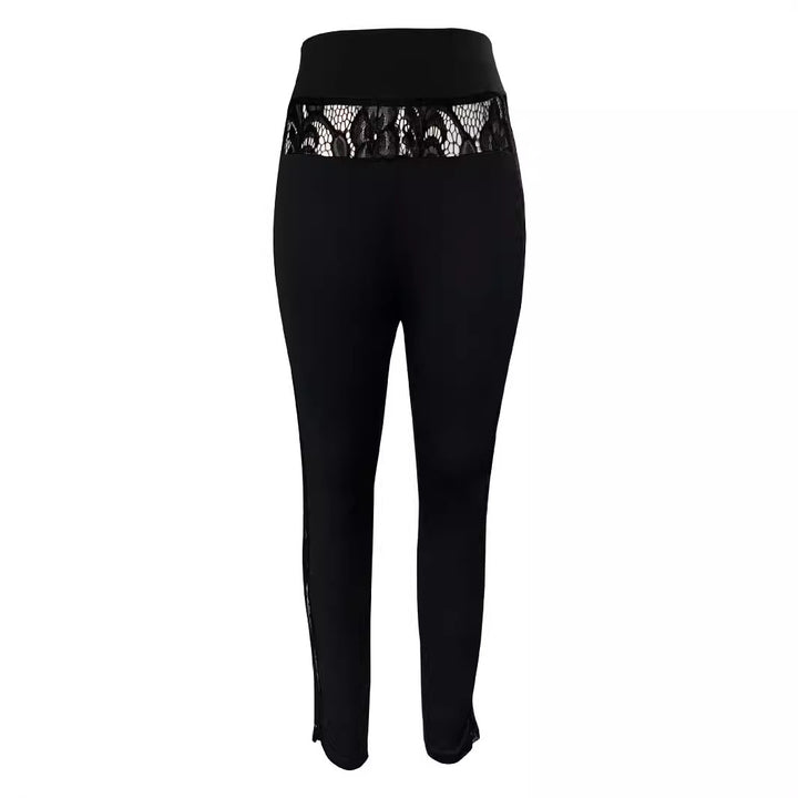 Damen sportliche Leggings mit verführerischem Spitzen-Detail Drune