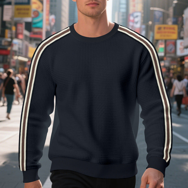 Herren Sweatshirt mit strukturiertem Material und modischen Streifen Drune