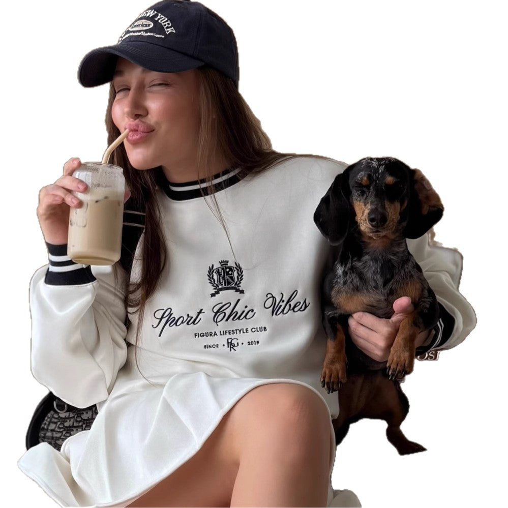 Damen Sweatshirt mit sportlichem Chic und Contrast-Details Drune