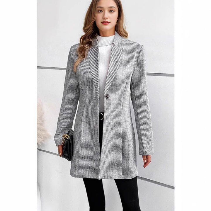Damen Moderne Strickblazer mit schmalem Schnitt und eleganten Details Drune