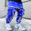 Herren nan Bandana-Cargo-Jogginghose mit Kordelzug und elastischen Bündchen Drune