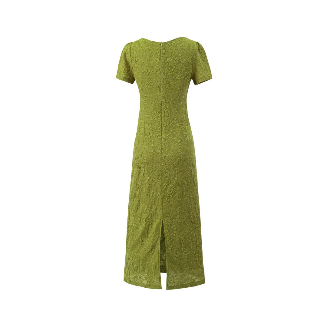 Damen Maxikleid mit raffiniertem Schnitt und dekorativer Schnürung Drune