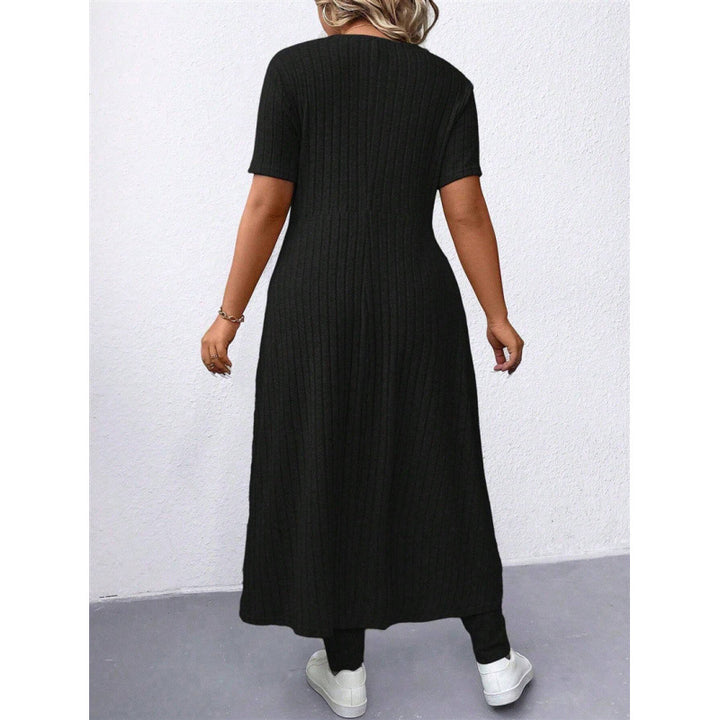 Damen Gemütliches Strickkleid und Leggings Set Drune