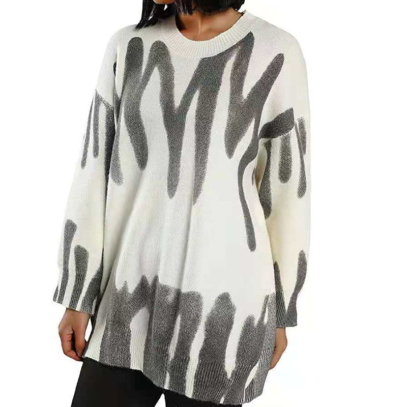 Damen Oversized Pullover mit modernem Farbverlauf Drune