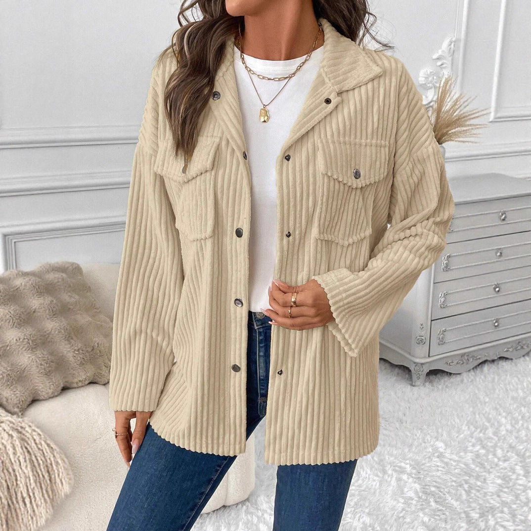 Damen Oversize Kordjacke Drune