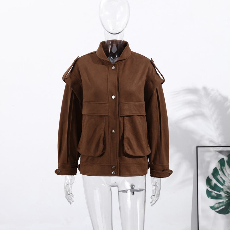 Damen Oversized Veloursjacke Drune