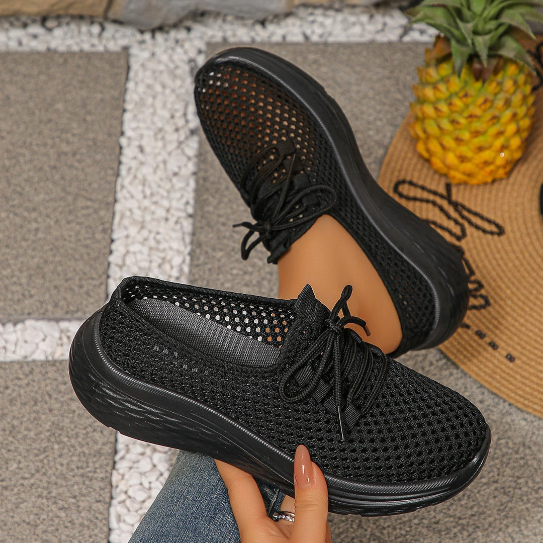 Damen atmungsaktive Sneaker mit elastischem Obermaterial und komfortabler Sohle Drune