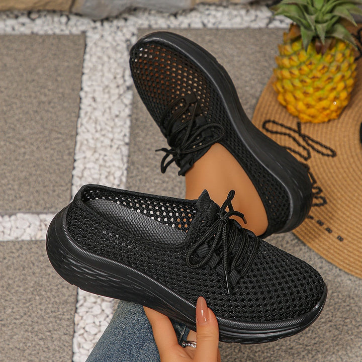 Damen atmungsaktive Sneaker mit elastischem Obermaterial und komfortabler Sohle Drune