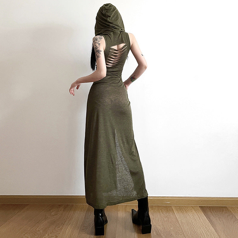 Femme High-Slit Maxi Kleid Drune