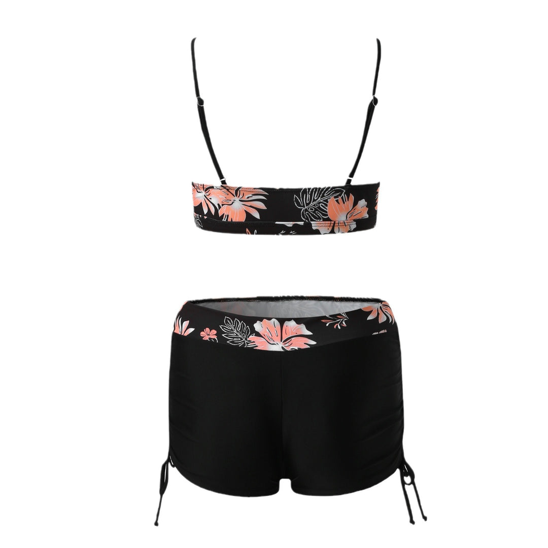 Damen Bikini-Set mit modischem Oberteil und hoch geschnittenen Shorts Drune