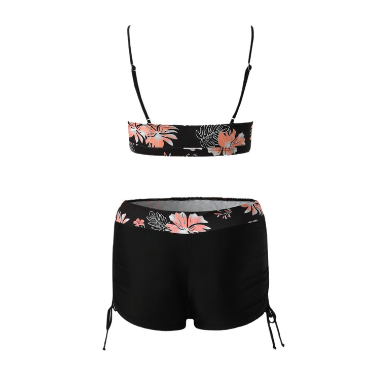 Damen Bikini-Set mit modischem Oberteil und hoch geschnittenen Shorts Drune