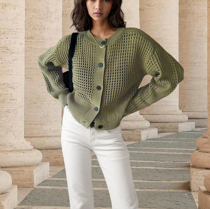 Damen luftiger Strickcardigan Drune
