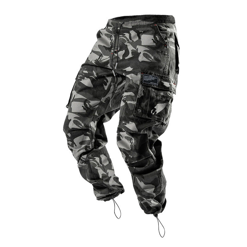 Herren nan urbaner Utility-Jogger mit geknöpften Cargotaschen und verstellbarem Knöchelzug Drune