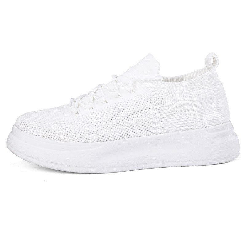 Damen nan elastischer Strick-Slip-on Sneaker mit viskoelastischer Fußbett-Einlage und dämpfender Plateau-Laufsohle Drune