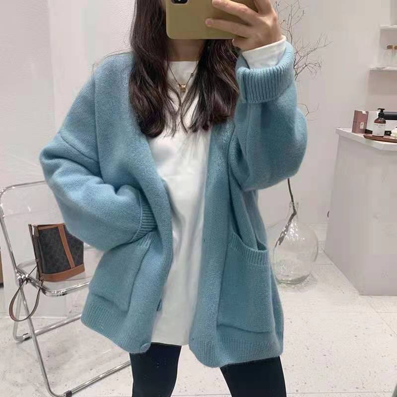 Damen Strickjacke mit V-Ausschnitt und praktischen Taschen Drune 1771687738