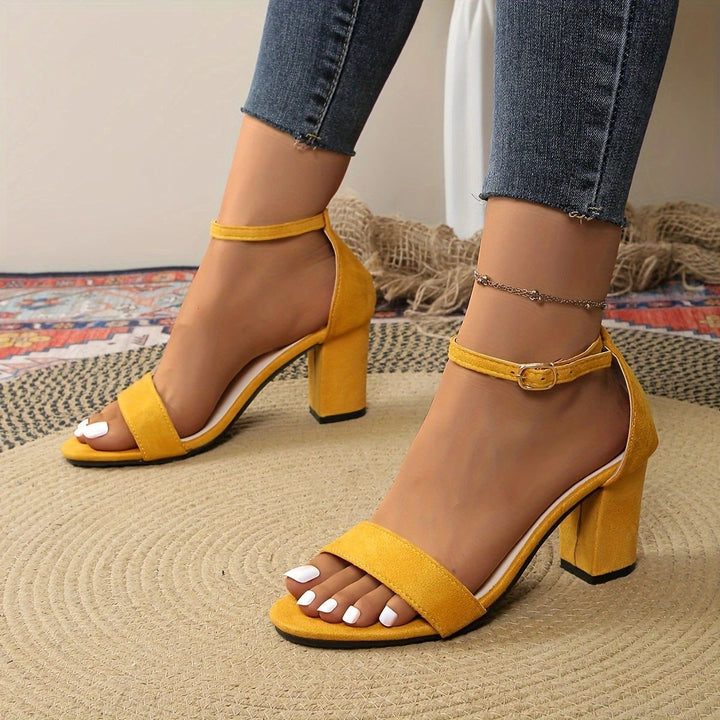 Damen Absatzsandalen mit transparenten Riemen und glitzerndem Akzent Drune