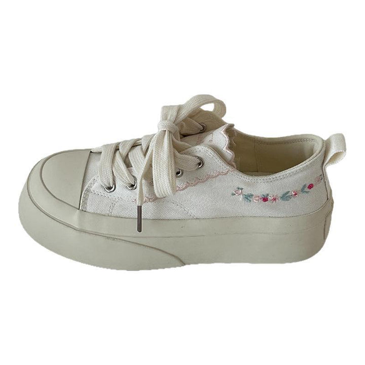Damen Trendige Freizeitsneaker mit verspielten Rüschen-Details und dämpfender Sohle Drune