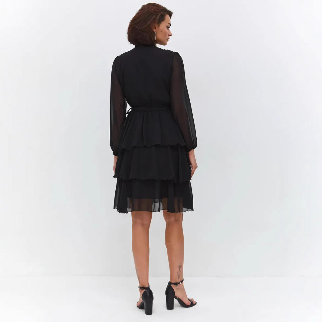 Damen Rüschenkleid Drune