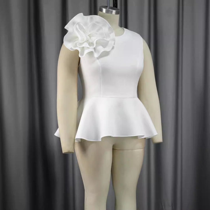 Damen Elegantes Oberteil mit voluminösem Rüschendetail Drune