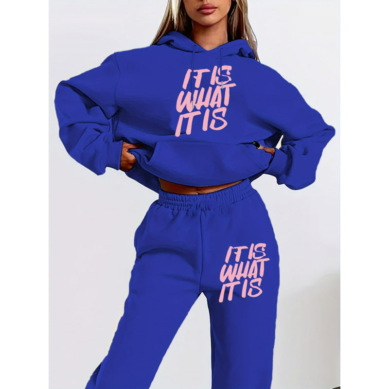 Damen Sweatshirt und Jogginghose Set Drune