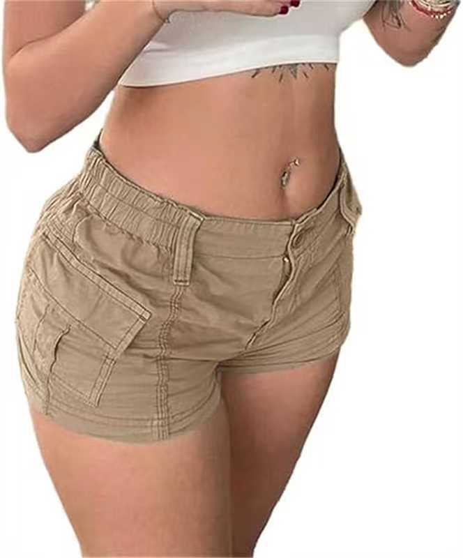Damen bequeme Cargo-Shorts mit elastischem Bund und praktischen Taschen Drune