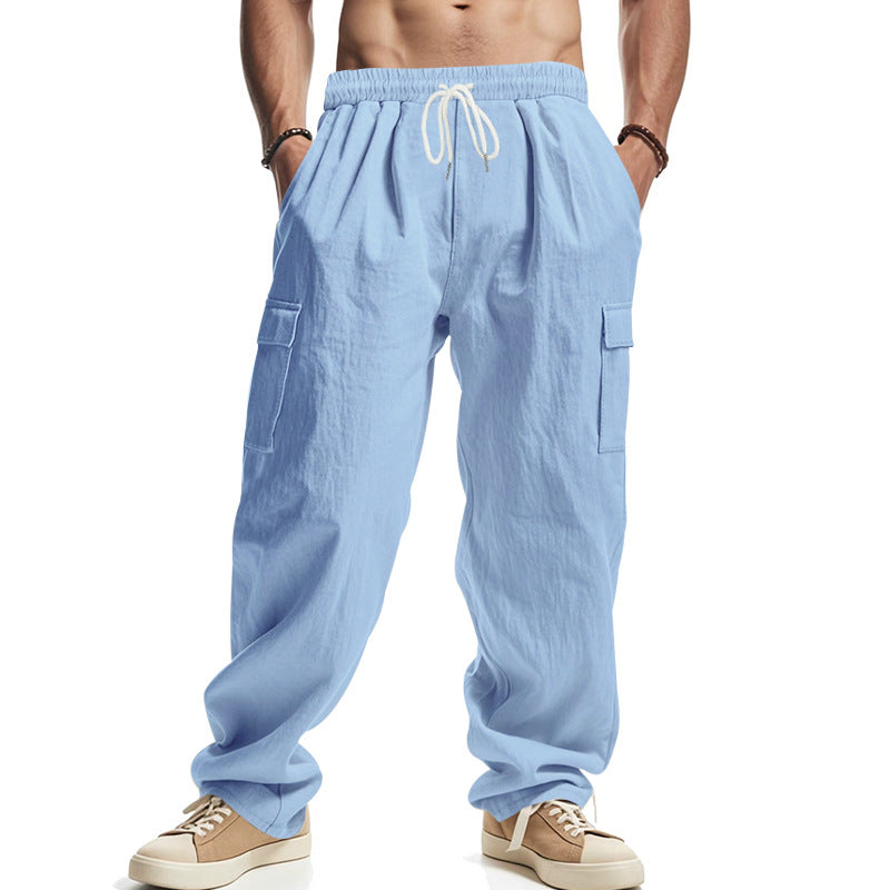 Herren lockere Cargohose mit elastischem Bund und praktischen Seitentaschen Drune