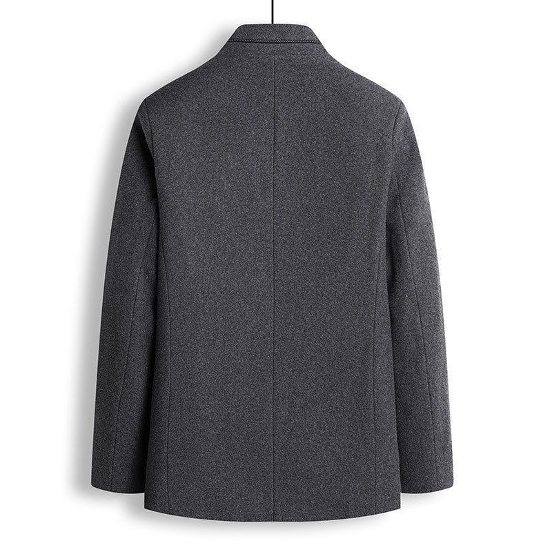Herren modische Übergangsjacke mit Stehkragen und eleganten Details Drune