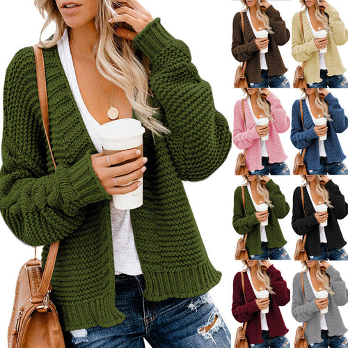 Damen Strickjacke mit grober Maschenstruktur und modernem Casual-Look Drune