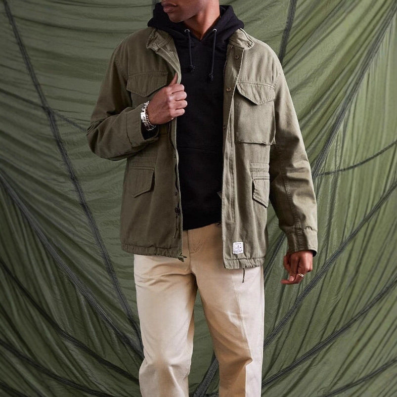 Herren utility Jacke mit großen Taschen und modernem Schnitt Drune