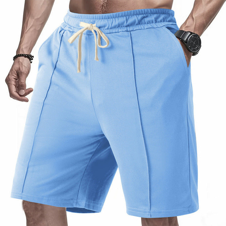 Herren nan knielange Relax-Bermuda mit flacher Bügelfalte, elastischem Tunnelzugbund und seitlichen Eingrifftaschen Drune