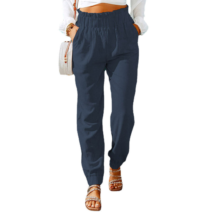 Damen Bequeme und elegante Sommerhose mit elastischem Bund und praktischen Taschen Drune